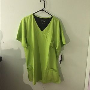 Lime green scrubs shirt
